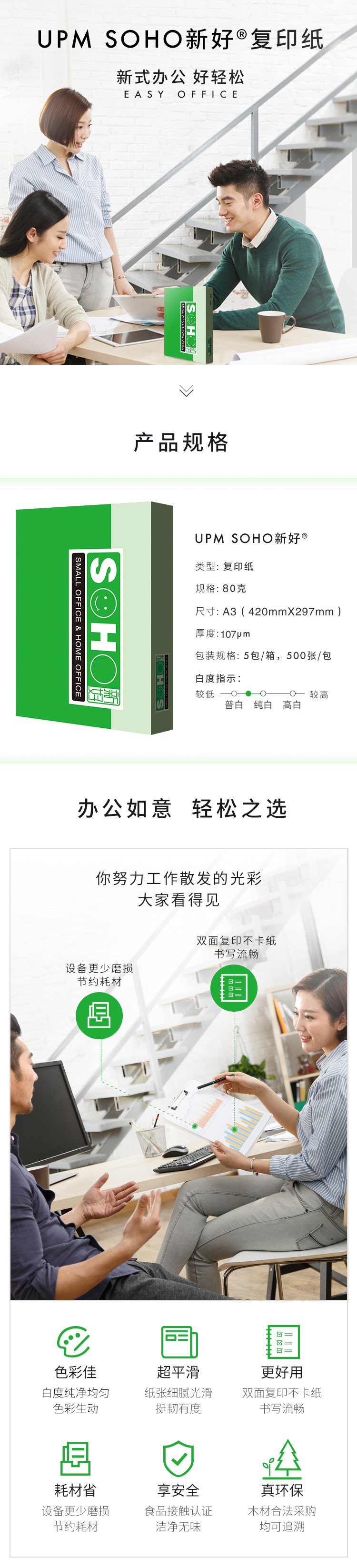 UPM/新好·SOHO（绿）A3/80g