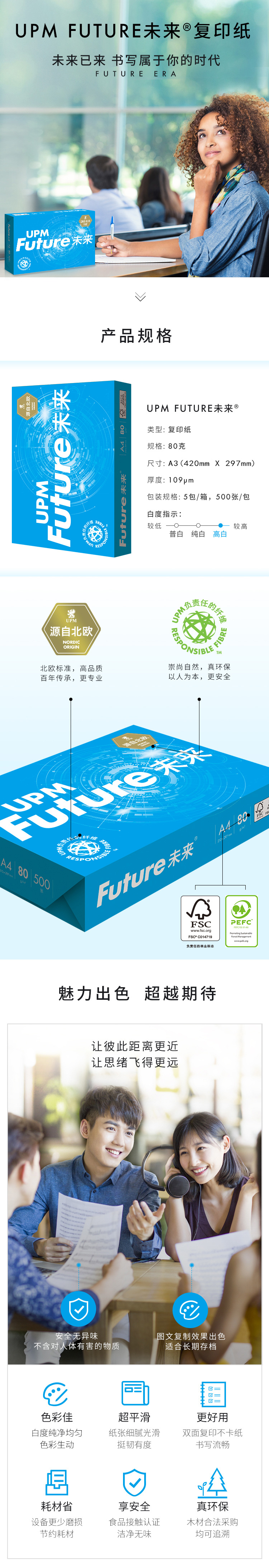 UPM/未来·Future（蓝）A3/80g